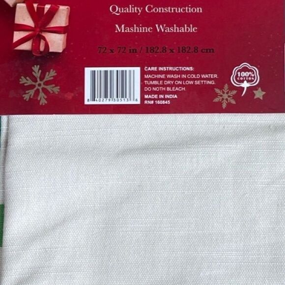 Joy Piece Love Holiday Festive Tree Shower Curtain 72” x 72” NWT - Picture 6 of 7